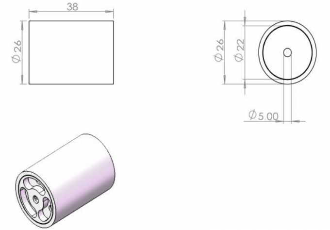 8mm Clear Aperture 980nm Free Space Faraday Rotation Isolator 0