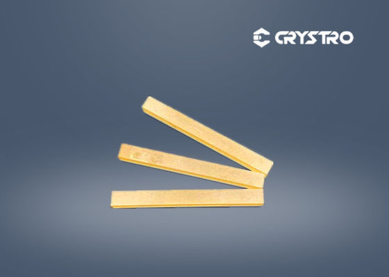 4mm X 4mm X 50mm La3Ga5SiO14 LGS Single Crystal With Au Coating Bar